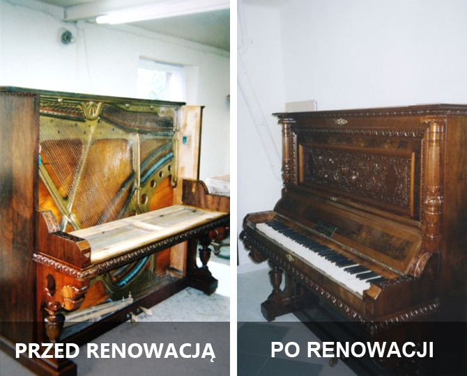 renowacja antyków - pianino